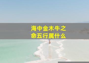 海中金木牛之命五行属什么