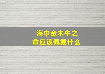 海中金木牛之命应该佩戴什么