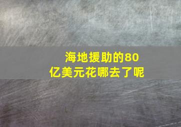 海地援助的80亿美元花哪去了呢