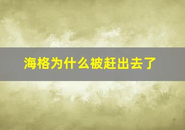 海格为什么被赶出去了