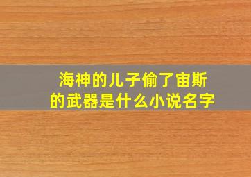 海神的儿子偷了宙斯的武器是什么小说名字