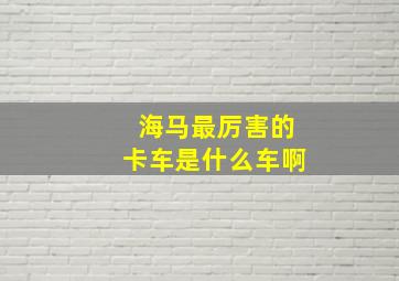 海马最厉害的卡车是什么车啊