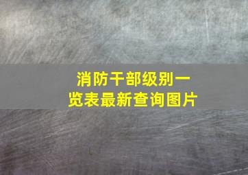 消防干部级别一览表最新查询图片