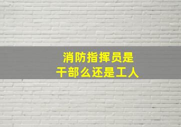 消防指挥员是干部么还是工人