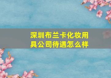 深圳布兰卡化妆用具公司待遇怎么样