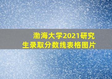 渤海大学2021研究生录取分数线表格图片