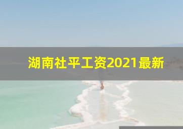 湖南社平工资2021最新