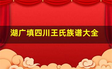 湖广填四川王氏族谱大全