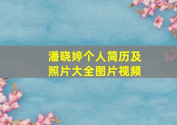 潘晓婷个人简历及照片大全图片视频