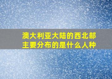 澳大利亚大陆的西北部主要分布的是什么人种