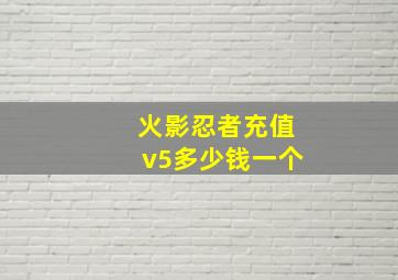 火影忍者充值v5多少钱一个