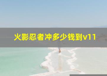 火影忍者冲多少钱到v11