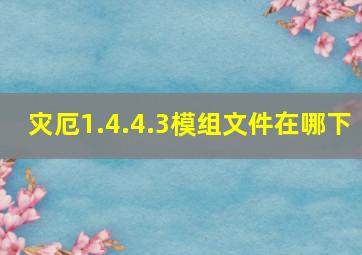 灾厄1.4.4.3模组文件在哪下