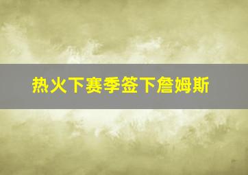 热火下赛季签下詹姆斯