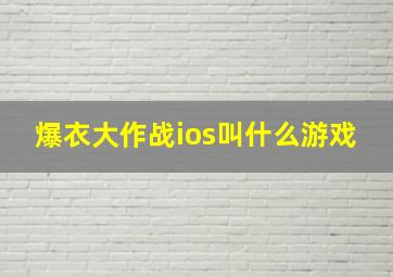 爆衣大作战ios叫什么游戏