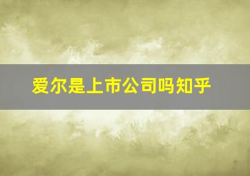 爱尔是上市公司吗知乎