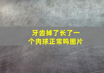 牙齿掉了长了一个肉球正常吗图片