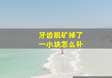 牙齿脱矿掉了一小块怎么补