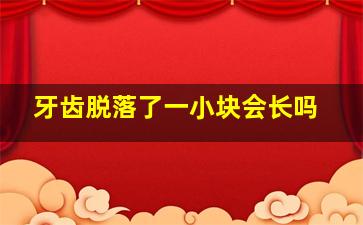 牙齿脱落了一小块会长吗