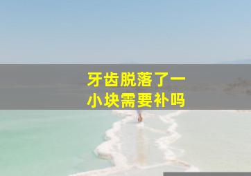 牙齿脱落了一小块需要补吗