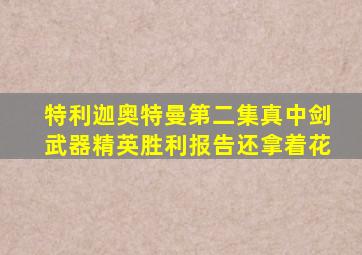 特利迦奥特曼第二集真中剑武器精英胜利报告还拿着花