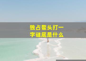 独占鳌头打一字谜底是什么