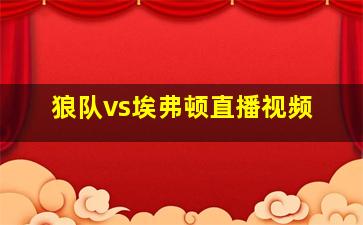 狼队vs埃弗顿直播视频