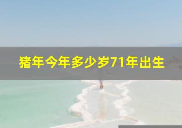 猪年今年多少岁71年出生