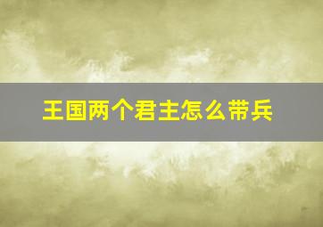 王国两个君主怎么带兵