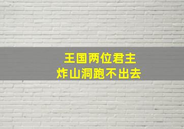 王国两位君主炸山洞跑不出去