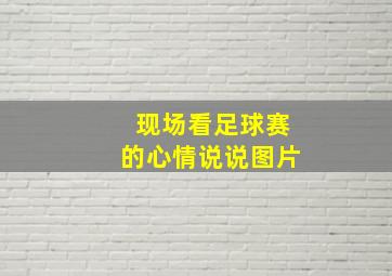 现场看足球赛的心情说说图片