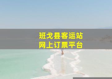 班戈县客运站网上订票平台