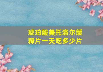 琥珀酸美托洛尔缓释片一天吃多少片