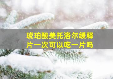 琥珀酸美托洛尔缓释片一次可以吃一片吗