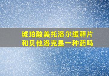 琥珀酸美托洛尔缓释片和贝他洛克是一种药吗