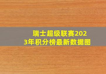 瑞士超级联赛2023年积分榜最新数据图