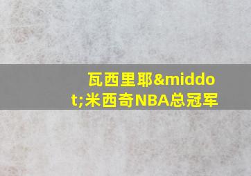 瓦西里耶·米西奇NBA总冠军