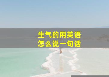 生气的用英语怎么说一句话