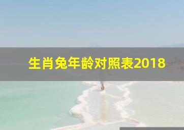 生肖兔年龄对照表2018