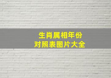 生肖属相年份对照表图片大全