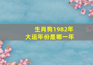 生肖狗1982年大运年份是哪一年