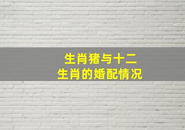 生肖猪与十二生肖的婚配情况