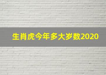 生肖虎今年多大岁数2020