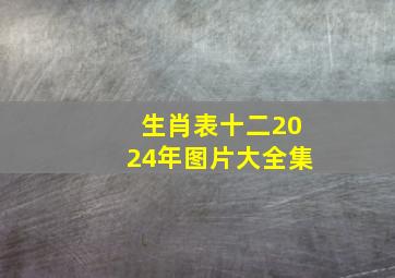 生肖表十二2024年图片大全集