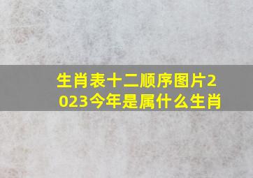 生肖表十二顺序图片2023今年是属什么生肖