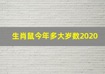 生肖鼠今年多大岁数2020