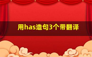 用has造句3个带翻译