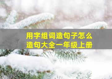 用字组词造句子怎么造句大全一年级上册