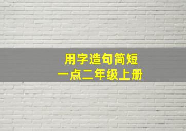 用字造句简短一点二年级上册