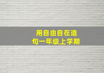 用自由自在造句一年级上学期